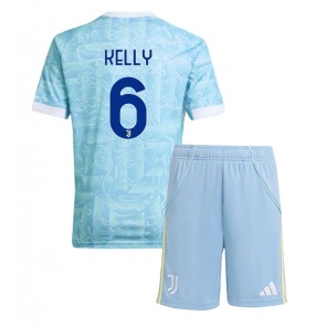 Juventus Lloyd Kelly #6 Vieraspaita Lapsille 2025-26 Lyhythihainen (+ shortsit)